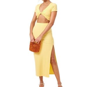 L*Space Isla Buttercream Twist-Front Crop Top - Size XS - NWT
